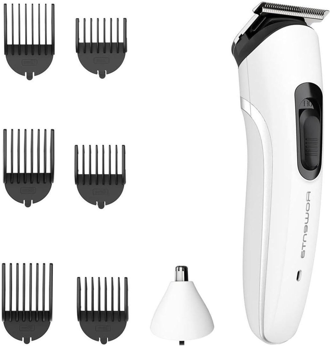 Baardtrimmer 8-in-1 - Gezichtsverzorging - Persoonlijke verzorging - Zelfslijpende messen - 60 min looptijd - Zwart