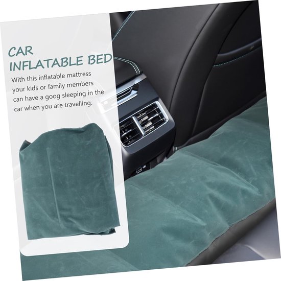 Opblaasbaar Autobed - Reiswieg Matras - Comfortabel Reizen - Universele Pasvorm - 127 x 5.5 cm - Zwart — afbeelding 4
