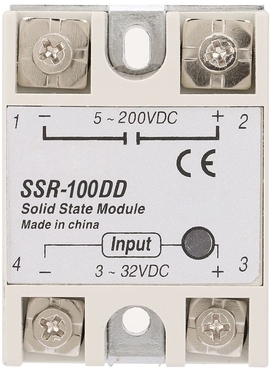 Dailygoody - SSR-100DD Solid State Relaismodule - 100A - Sterke trillings- en corrosiebestendigheid - Compact formaat - Voor industriële automatiserin