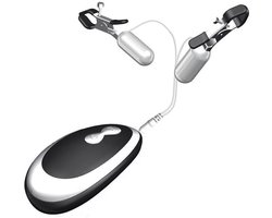 OUYLAF tepelklemmen - tepelklemmen met ketting - tepelklemmen viberend - tepelklemmen voor mannen - Vibrerende tepelklemmen - BDSM - 20 frequenties - Unisex