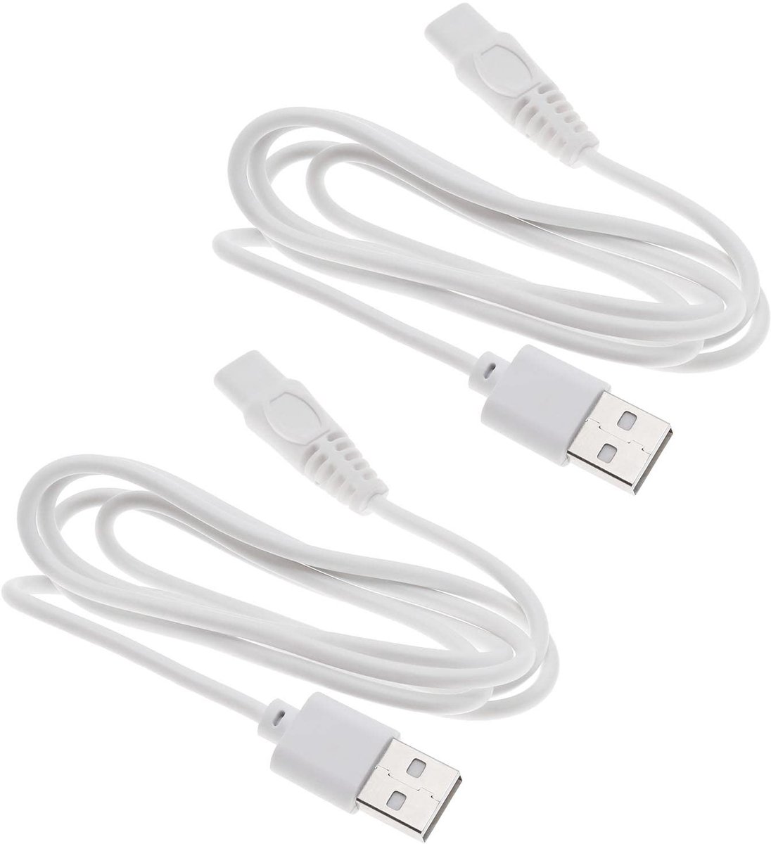 Dailygoody - USB Scheerapparaat Oplader - Vervangende Kabel - Wit - 5V 1M Netsnoer - Geschikt voor Dames Benen - Compact en Lichtgewicht