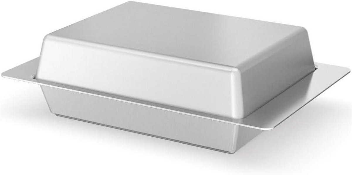 Botervloot - Boterdoos Deksel - Boter Bewaren - Rechthoekig Model - 16 cm - Zilver