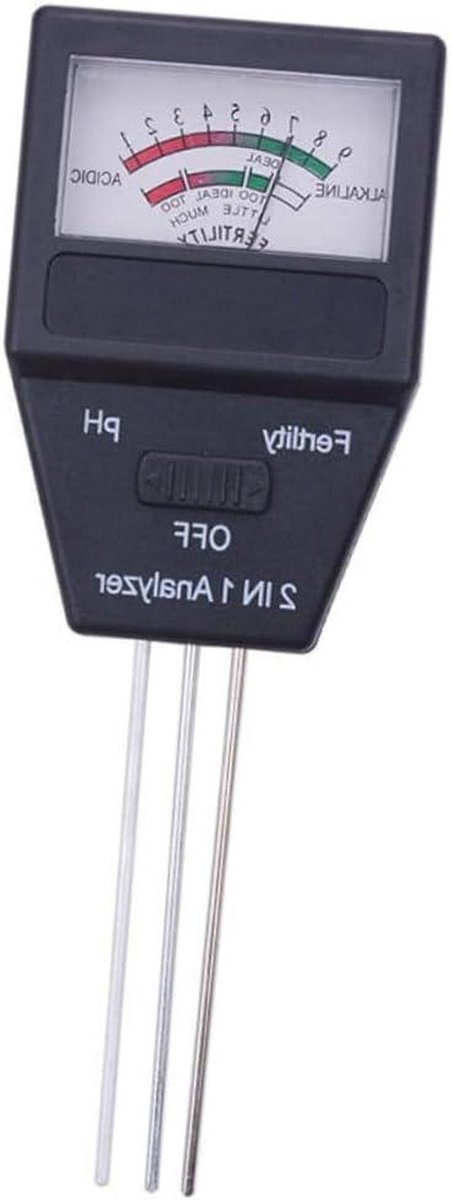 Bodem pH-meter - Grondtester Vruchtbaarheid - Planten Gezondheid Monitoren - Dubbele Naald Detectie - 18 x 6.2 x 3 cm