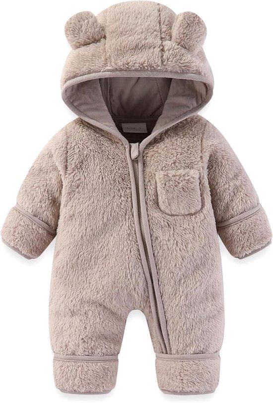 Baby Jumpsuit - Newborn Snowsuit - Winterkleding - Met Ingevoegde Wanten - 220 g - Roze — afbeelding 5