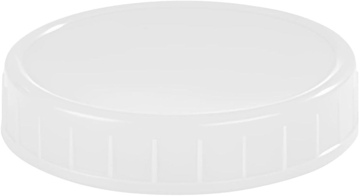 Mason Jar Deksel - Pot deksel - Voedsel bewaren - Lekvrije siliconenring - 70 mm - Wit