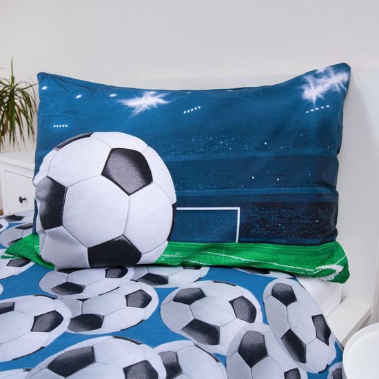 Voetbal Dekbedovertrek Eenpersoons - 140 x 200 cm van Good Morning — afbeelding 2