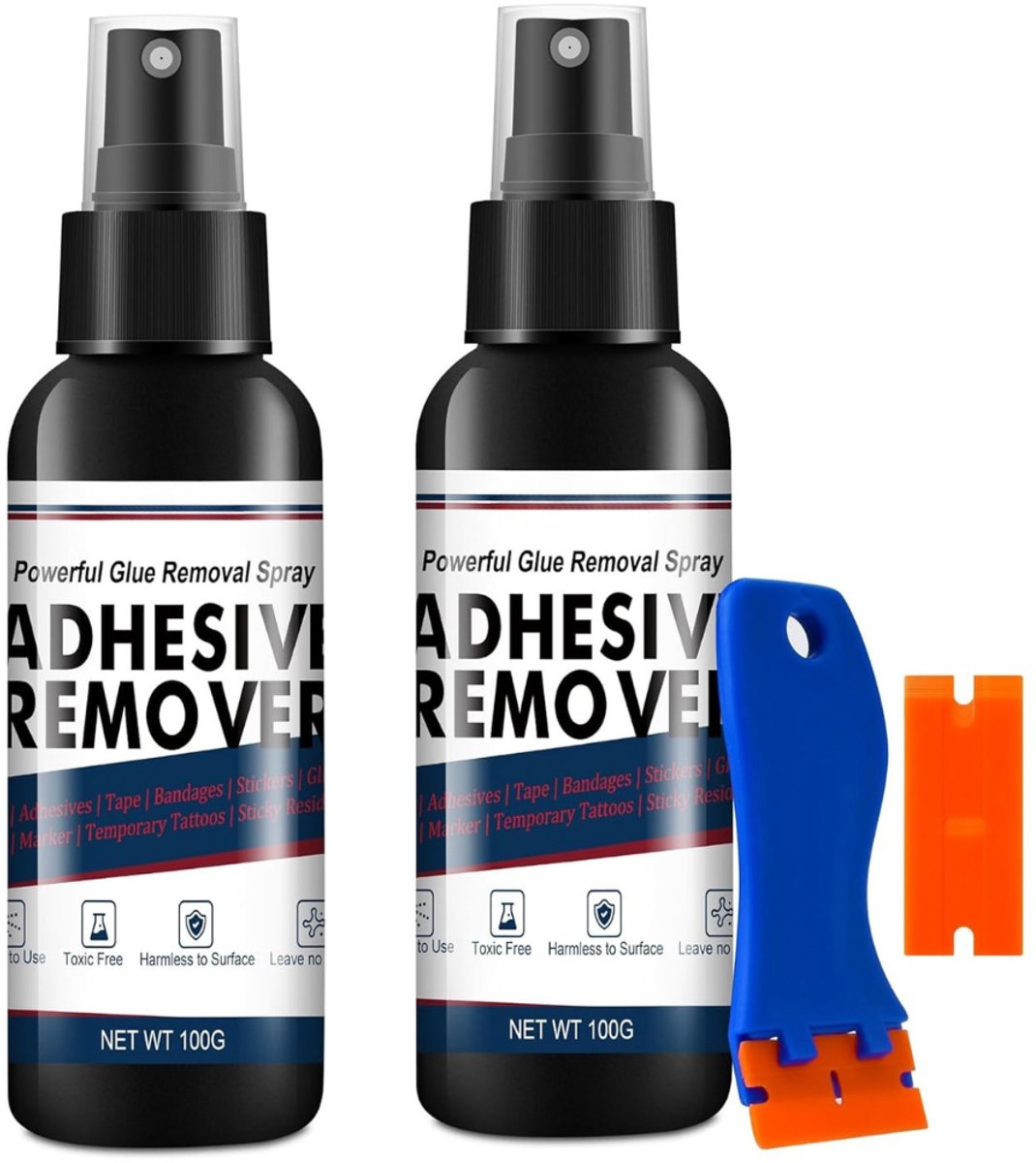 Stickerverwijderaar - Lijmverwijderingsspray 200 Ml - Extra Krachtige Stickerverwijderaar Met Spatel Verwijdert Snel Hardnekkige Lijmresten - Lijmverwijderaar Voor Etiketten, Plakband En Stickers