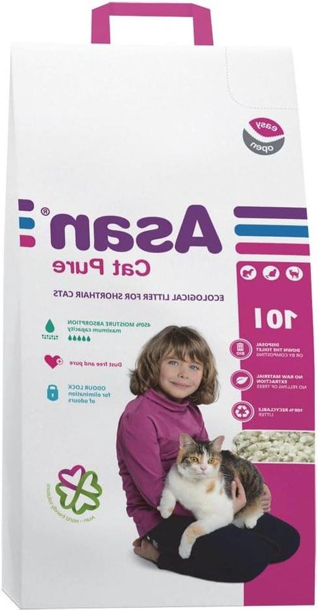 Kattenbakvulling - Natuurlijk strooisel - Hygiënisch huisdier - Extra vocht absorberend - 10 liter - Natuurlijk