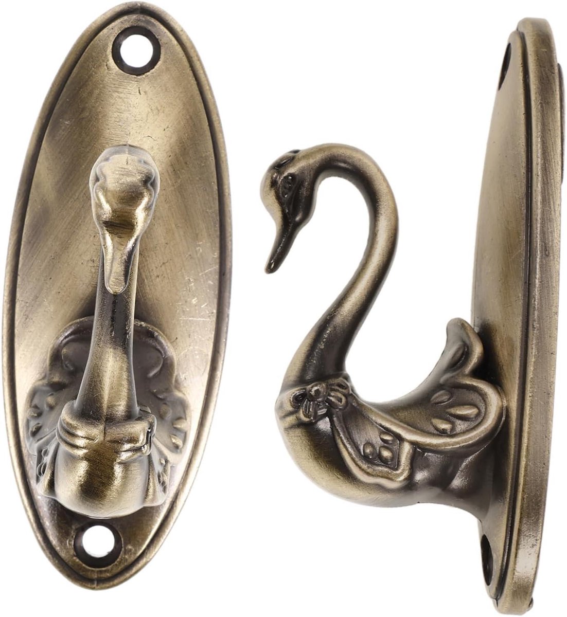 Gordijn Haken - Tiebacks - Gordijnen Ophangen - Klassiek Design - 8.5 x 4 cm - Brons