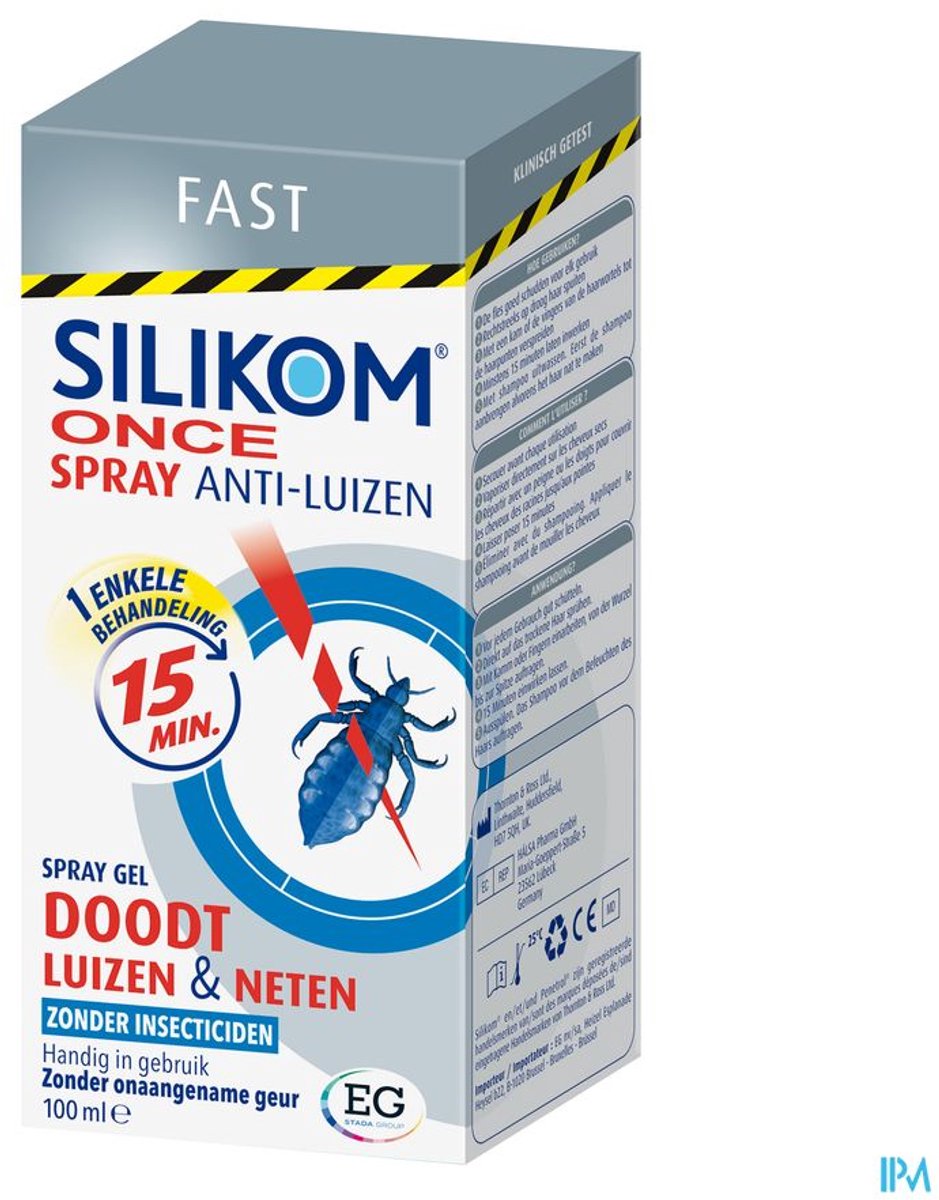 Silikom Once Spray Gel A/Luizen 100Ml