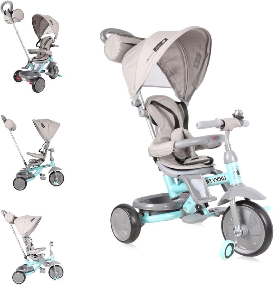 Driewieler 4-in-1 - Kinderfiets - Buiten spelen - Zitting 360 graden draaibaar - 102 x 49 x 101 cm - Groen