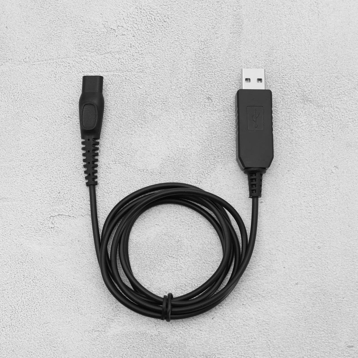 aladdien - USB scheerapparaat oplader - 1M kabel - Duurzaam en flexibel - Zwart - Compatibel met diverse modellen - Opladen in een handomdraai
