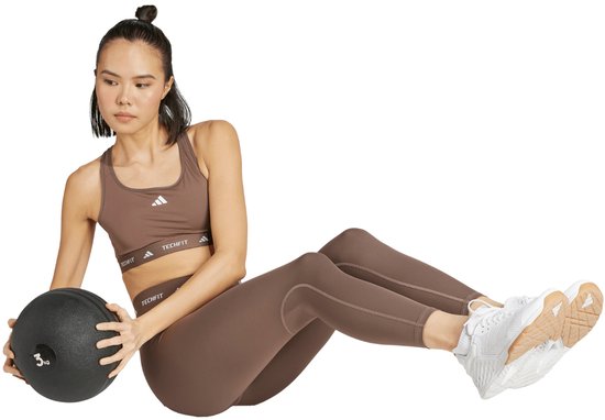 adidas Legging Dames Techfit 7/8 Bruin - Maat XS van Adidas — afbeelding 5