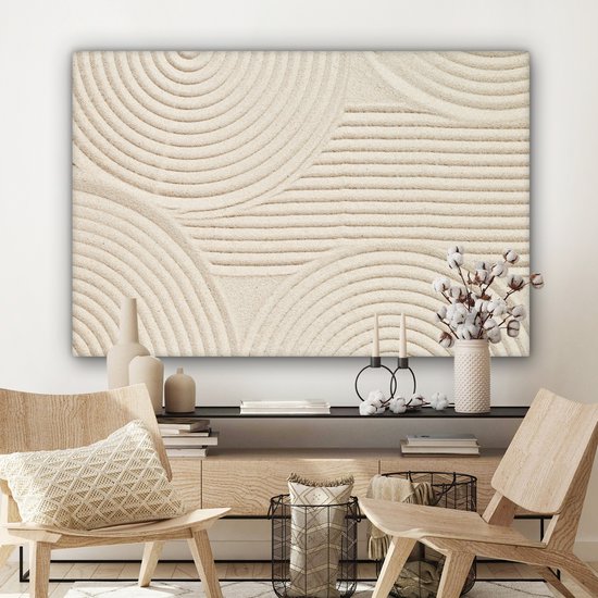 Modèle de peinture sur toile - Abstrait - Wit - 120x80 cm - Décoration murale