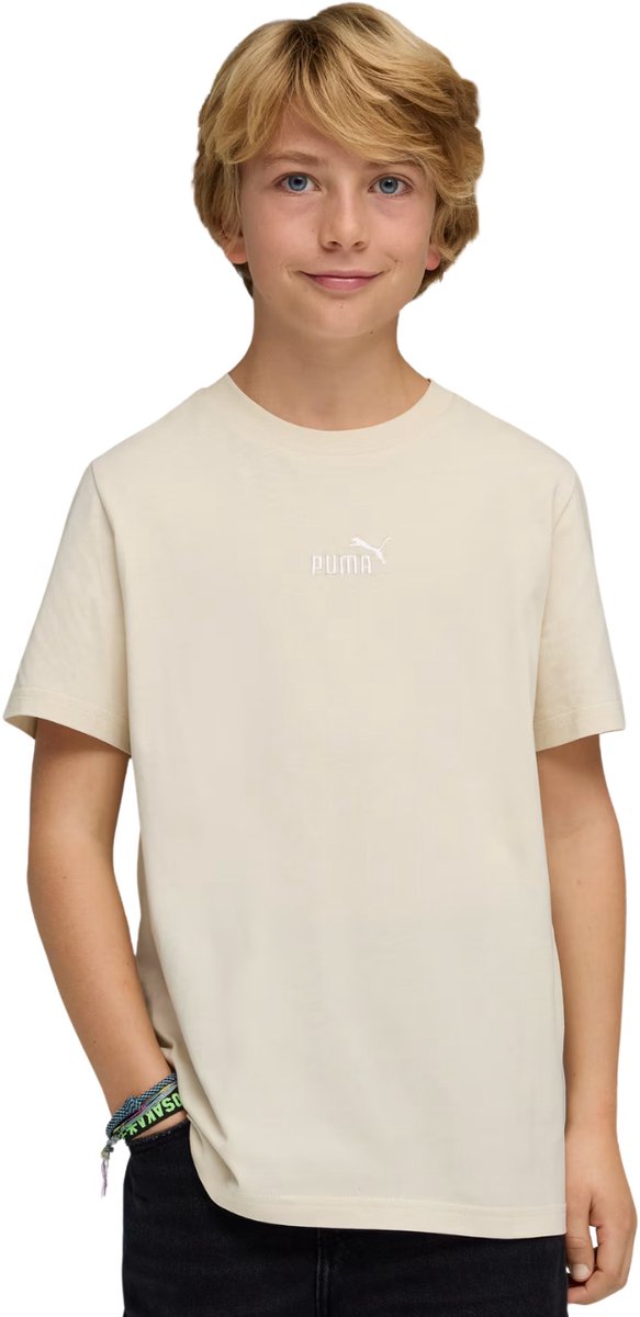 Puma T-shirt ESS Small No.1 Logo Centered Tee 128cm Beige
