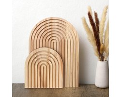 Boho Regenboog Houten Plank 2 Stuks
