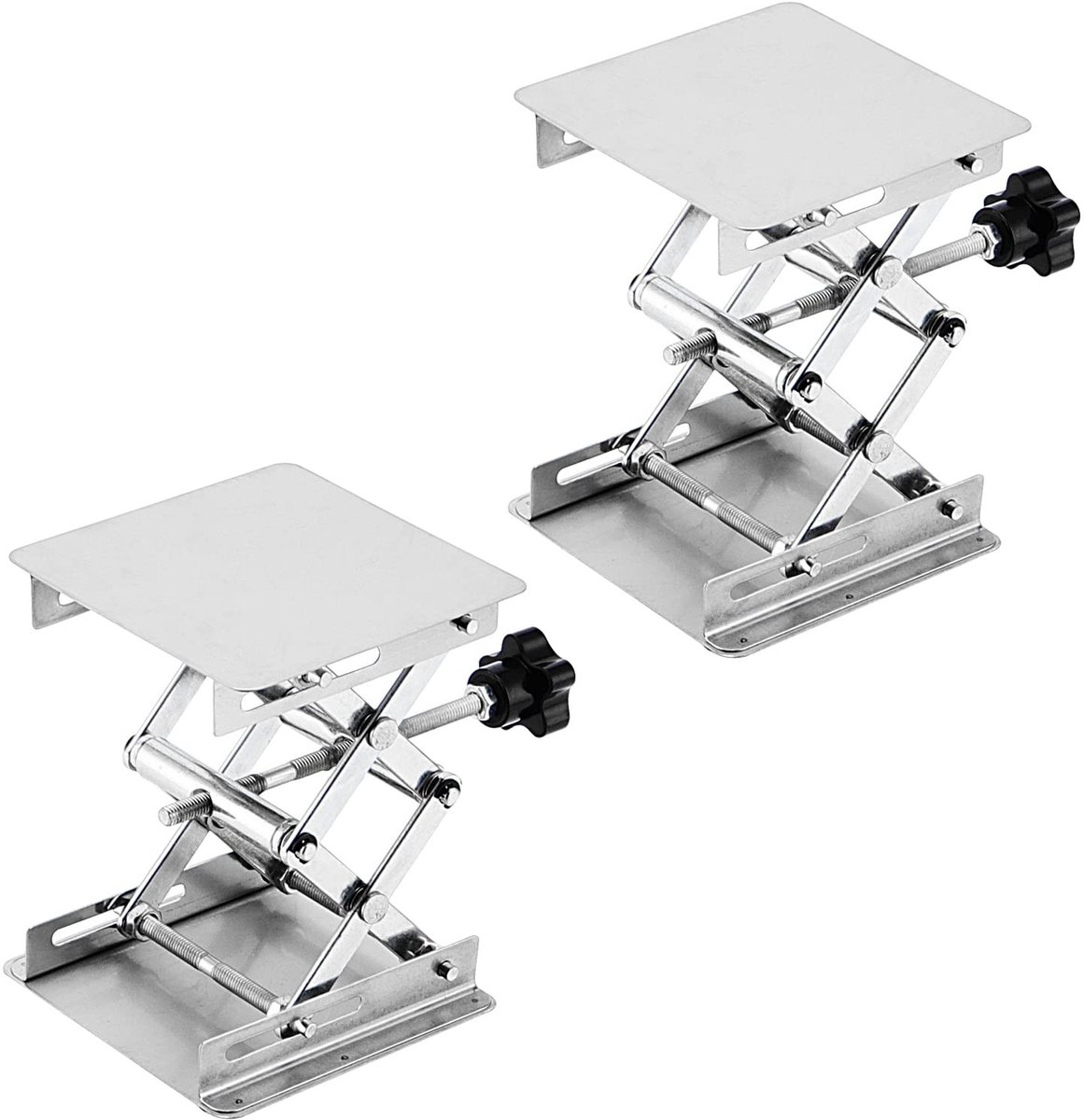 aladdien - Laboratoriumschaar - Hefstandaard - Verstelbaar - Zilver - Laboratoriumlift - Voor objectverhoging - 100 x 100 mm