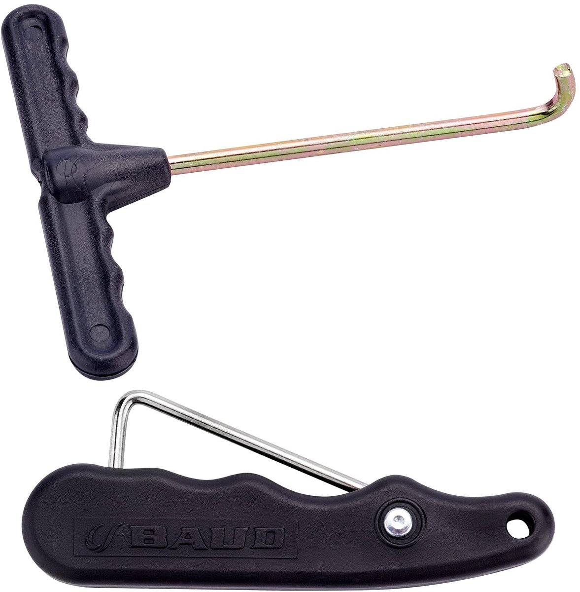 ONF3 - Skate Lace Tightener - Handvat met Haken - Zwart - Kunststof - Voor IJs- en Figuurschaatsen - Compact formaat