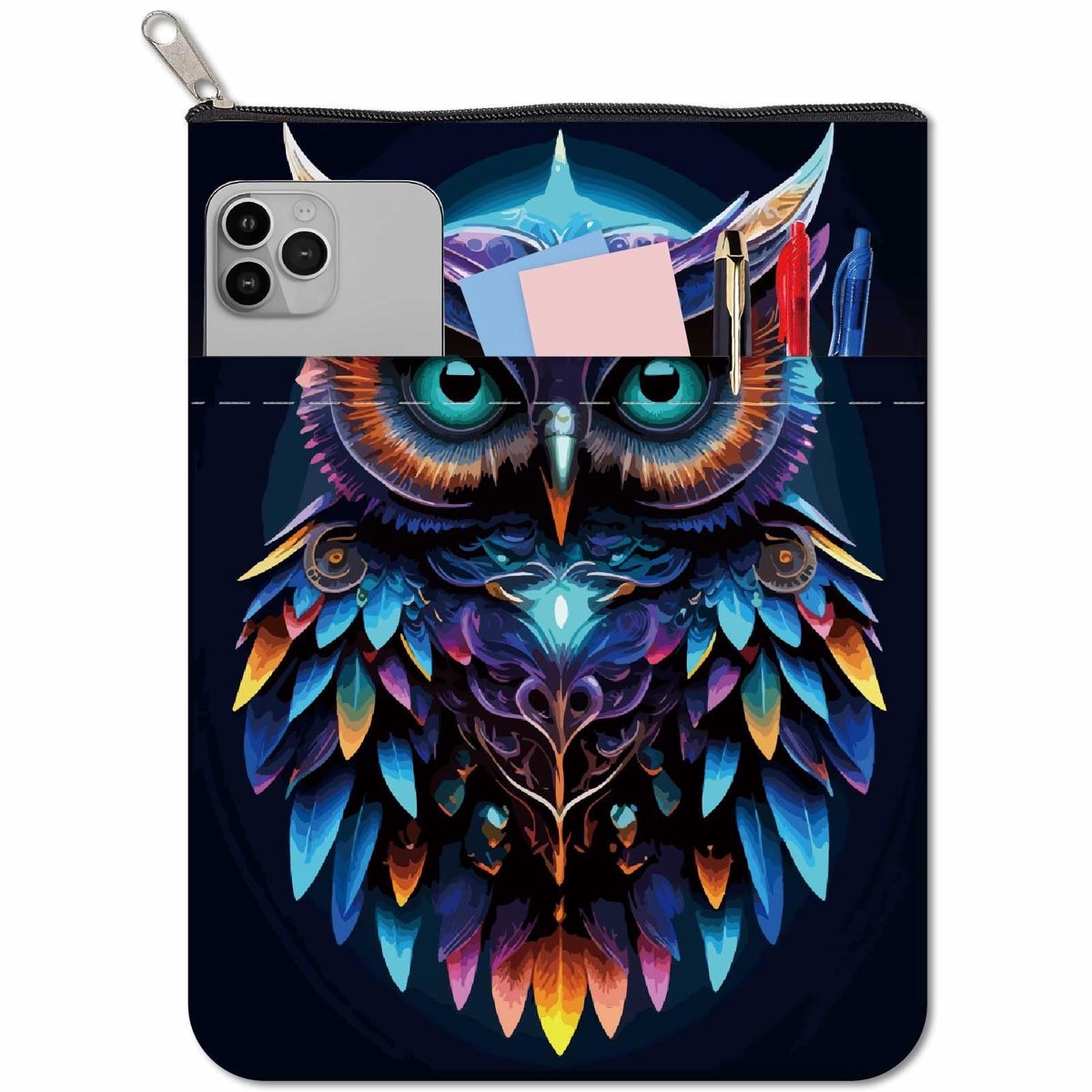 aladdien - Boekhoezen - Vogelboekbeschermer - Wasbare Boek Cover - Uil - Praktische Mouwzak voor Accessoires - Geschikt voor Paperbacks - Kleur Uil