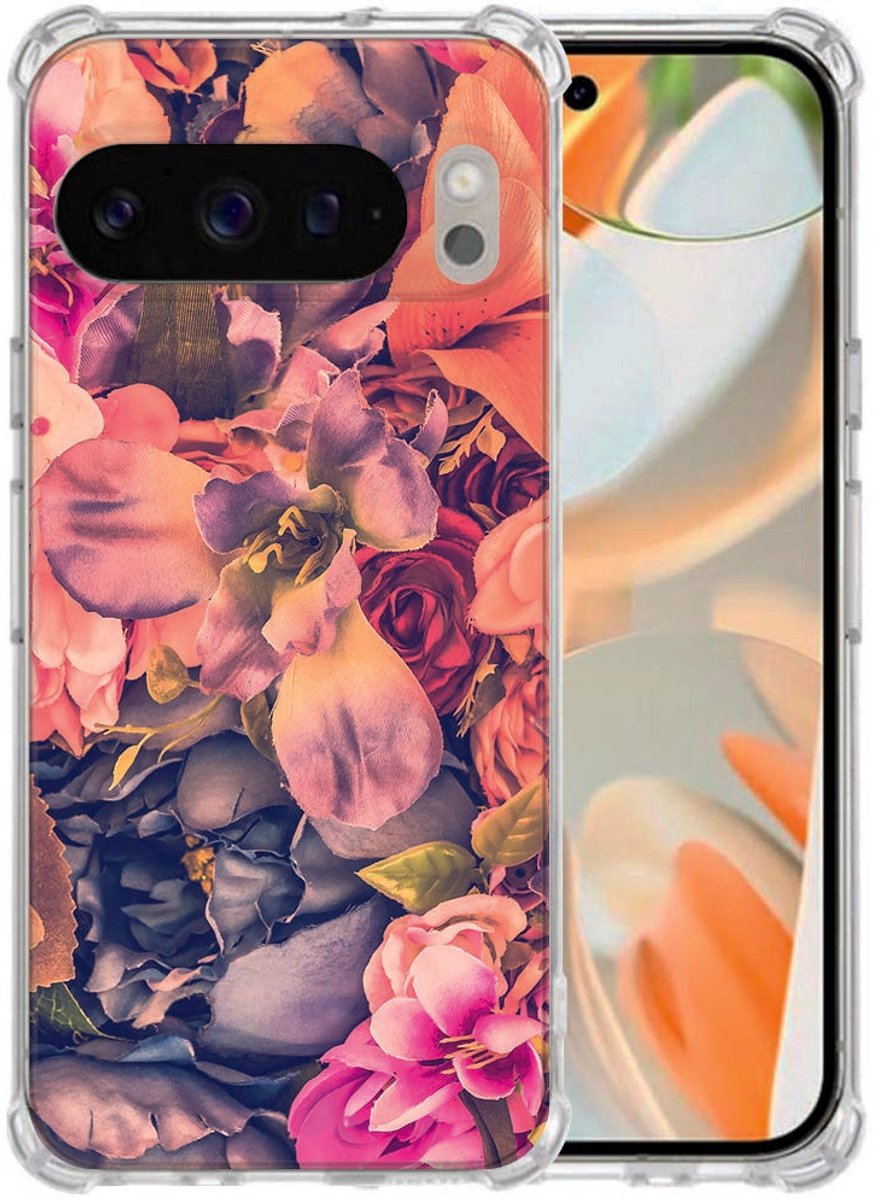voor Google Pixel 10 Pro XL Softcase back cover Bosje Bloemen Shockproof