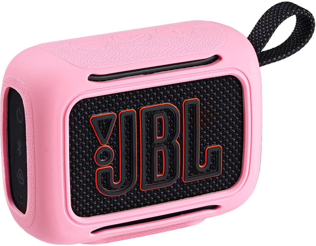 Beschermhoes geschikt voor JBL Go 5 Bluetooth Speaker - Meerdere Kleuren - Schokbestendig - Krasbestendig - Siliconen - Hoesje - Case - Bescherming - Roze