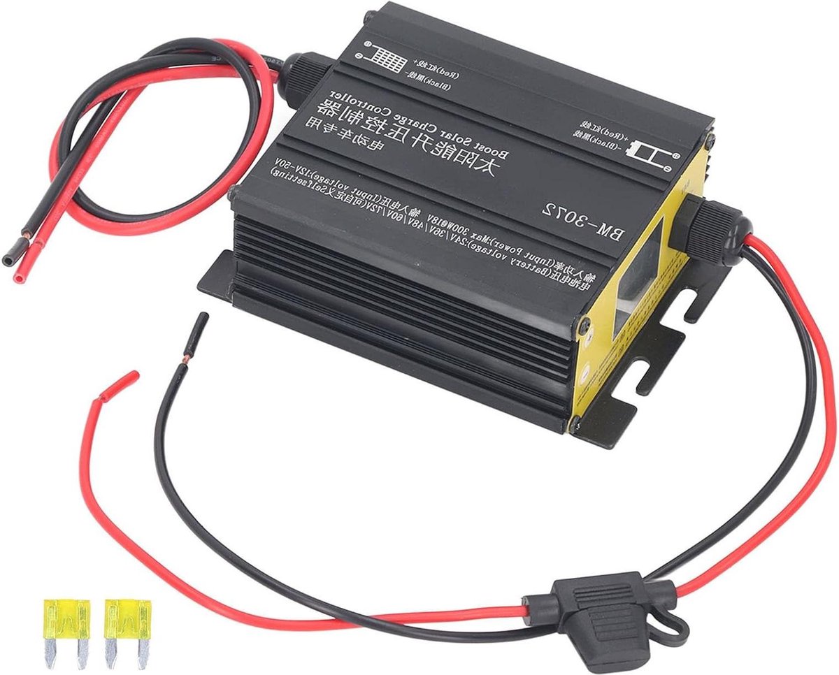 MPPT Solar Laadregelaar - Boost Controller - Batterijen Laden - Hoge Efficiëntie Tracking - 16A 300W - Metaal