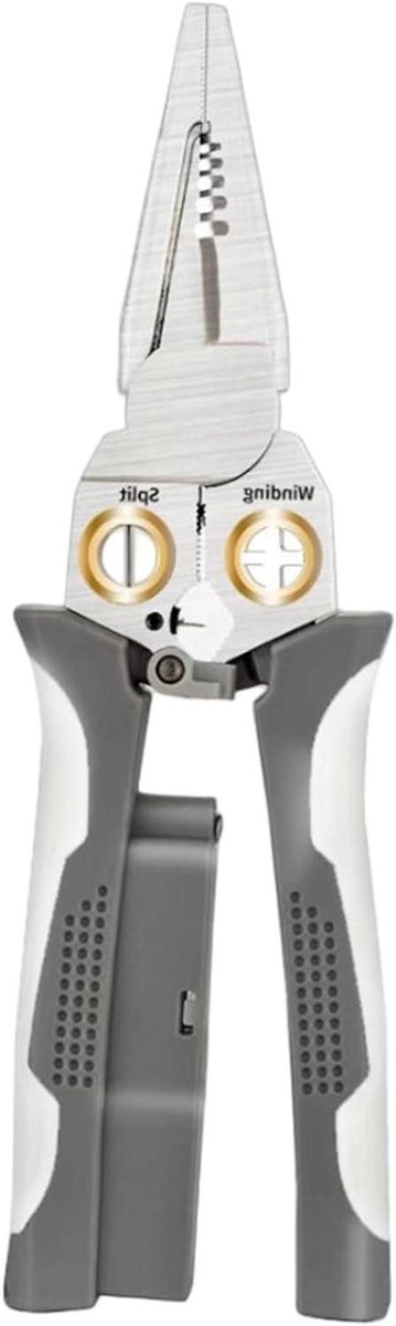 Multifunctionele Draadstripper - 8-in-1 Gereedschap - Elektrische Klussen - Ingebouwde Spanningstester - 20 cm - Zwart