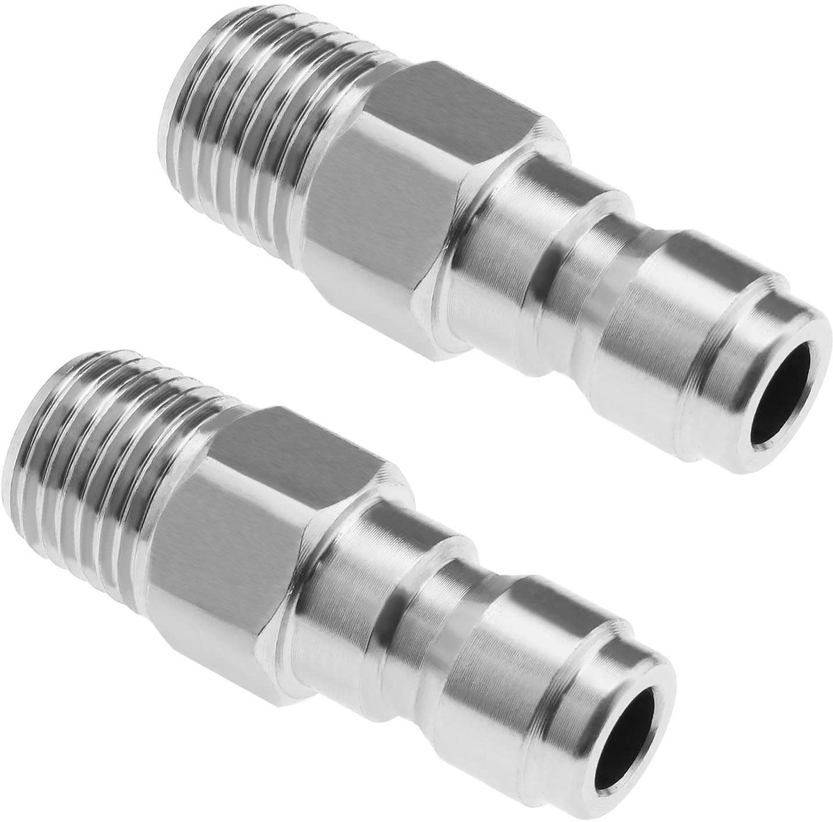 aladdien - Hogedrukreiniger Adapter - 1/4 Inch Mannelijke Fitting - Roestvrij Staal - Quick Connect Plug - Voor Hogedrukverbindingen - Duurzaam ...
