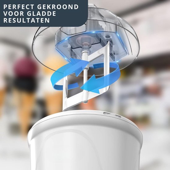 IJsmachine - IJsmaker - Softijs Machine Voor Thuis - 1,5 Liter - Wit van Merkloos — afbeelding 4