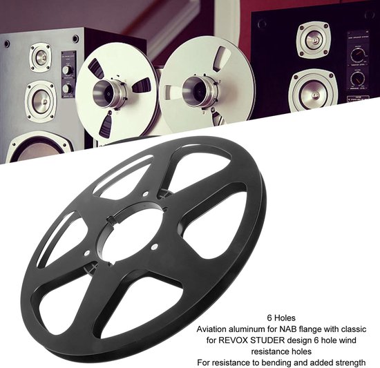 aladdien - Ophaalspoel - Geluidsopnamespoel - Open Spoel - 10,5 Inch - Aluminium - Lichtgewicht - Geschikt voor Reel-to-Reel Tape Spelers — afbeelding 5