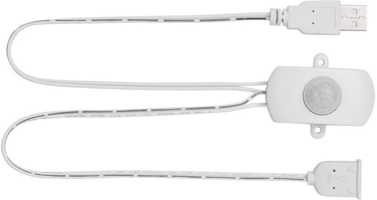 ONF3 - USB Bewegingssensor - Infrarood Detectie - Automatische Schakelaar - Wit - Geschikt voor LED Strips en Huishoudelijk Gebruik...