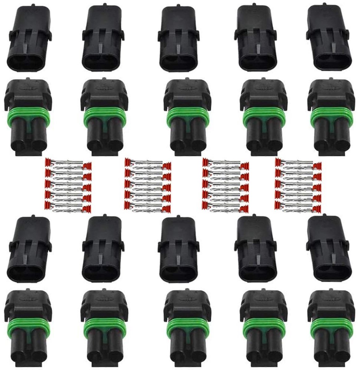 aladdien - Waterdichte Draadconnector - Elektrische Connectoren - Duurzaam en Weerbestendig - 2-Pins en 2,5 mm Serie - Ideaal voor Buitengebruik - G..