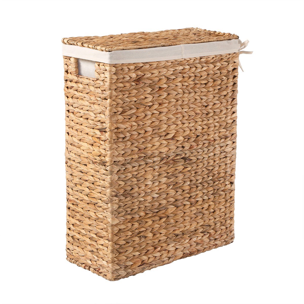 CALICOSY - Wasmand met deksel van waterhyacint L21 cm - MAYA