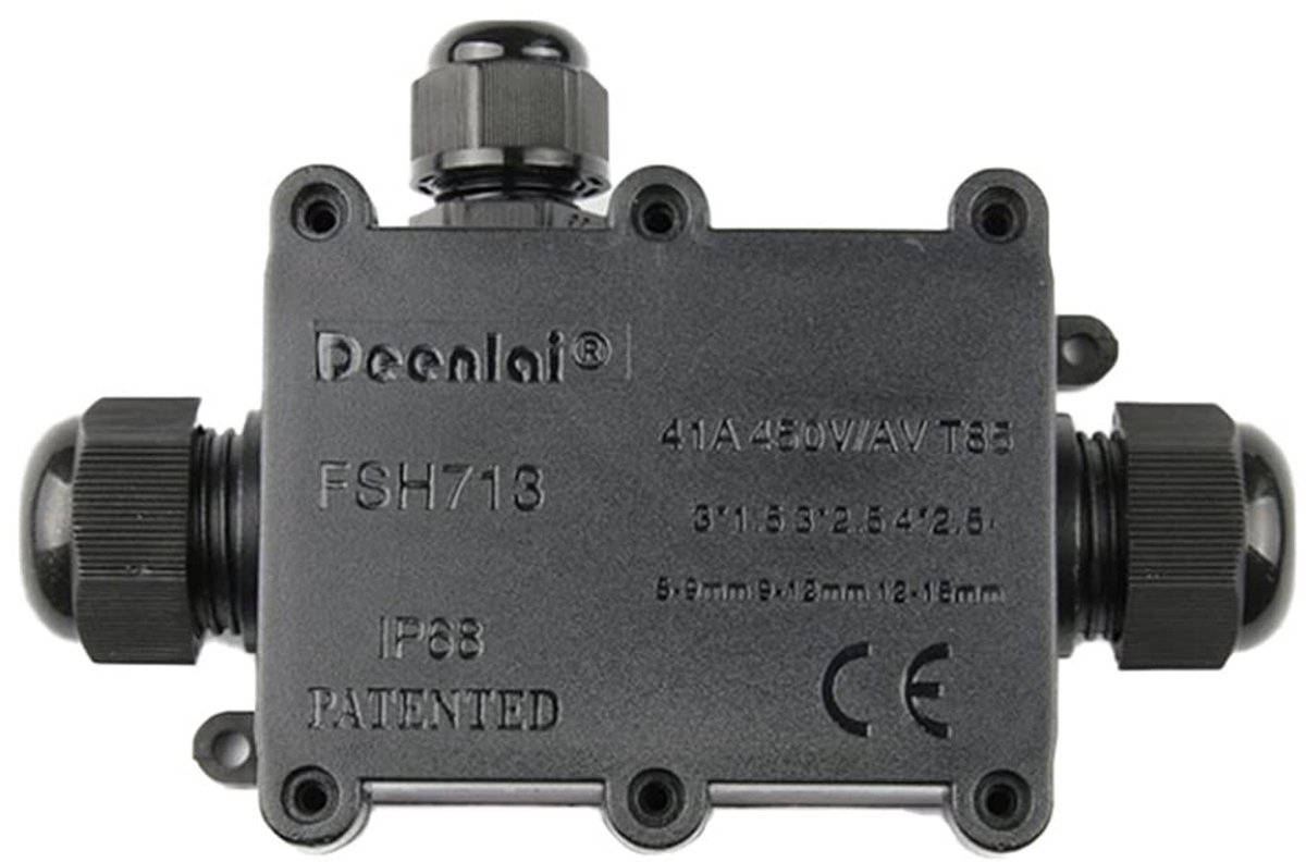 aladdien - Waterdichte Aansluitdoos - Elektrische Connector - Bescherming voor Ondergrondse Kabels - Compact Formaat - Ideaal voor Buiten - 3 Manier..