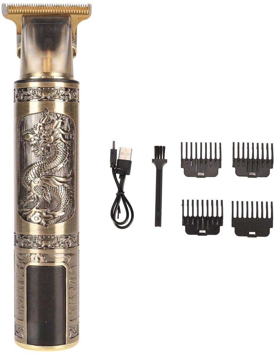 ONF3 - Elektrische Tondeuse - Compacte Kapsel Clipper - USB Oplader - Drakenpatroon - Voor Mannen en Vrouwen - Stijlvol Design