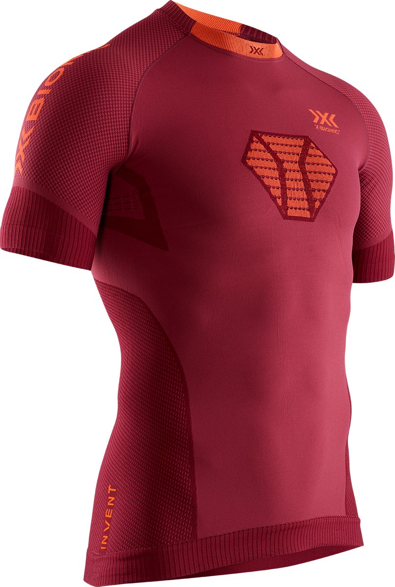 X-Bionic Invent 4.0 Hardloopshirt Korte Mouw Heren - Opal Zwart/Arctic Wit - Maat S