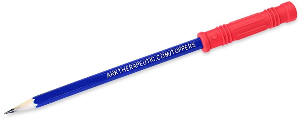 ARK Therapeutic kauwbare potloodtopper rood sensorisch speelgoed.