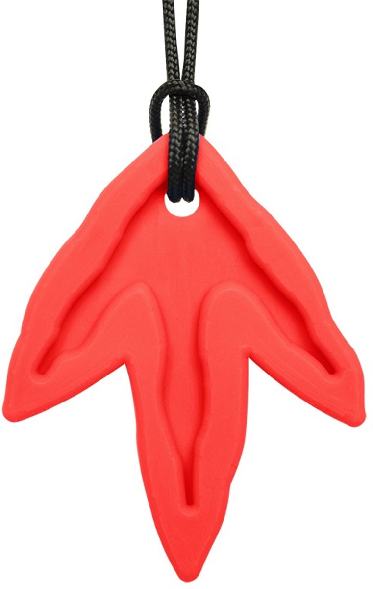 ARK Therapeutic kauwsieraad dinosaurus ketting rood voor kinderen.