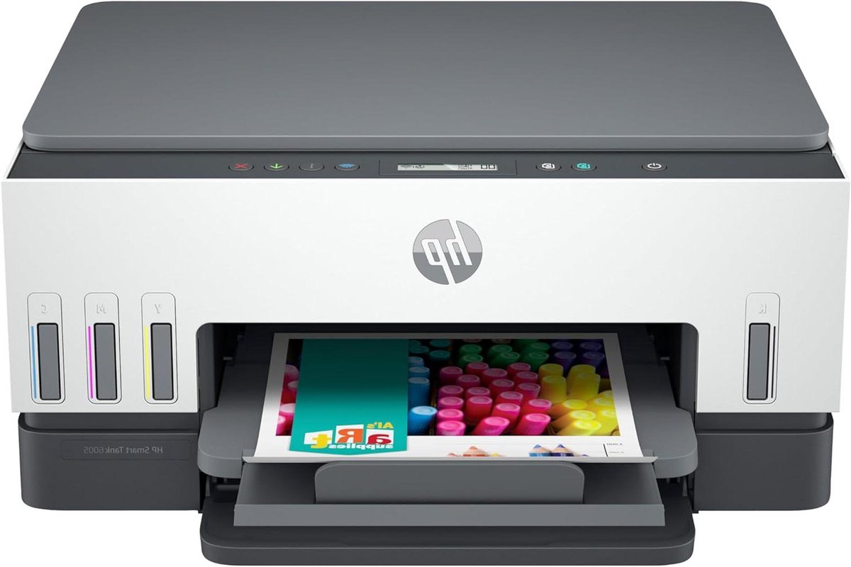 Inkttank Printer - All-in-One - Thuis Productief - Morsvrij Navullen - 8000 Kleurenpagina's - Grijs Wit