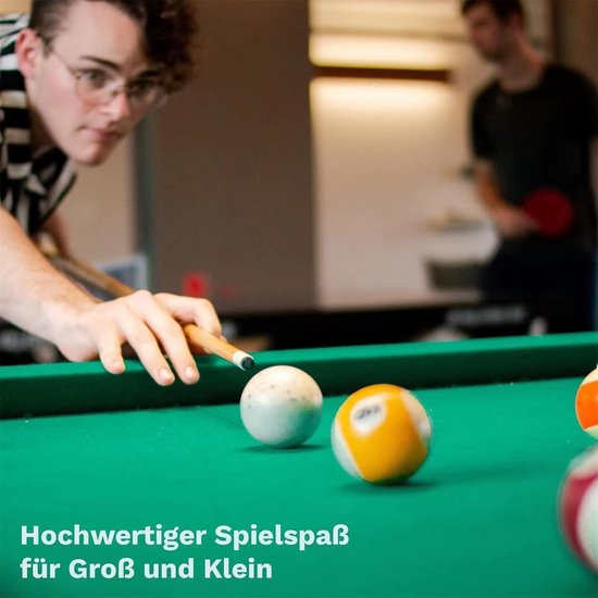 Biljartkeus Set - Pool Keus - Recreatief Spel - Handgepolijst Hardhout - 2 stuks 90CM - Houtkleur — afbeelding 2