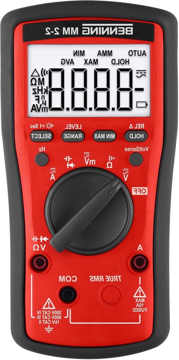Digitale Multimeter - Meetinstrument - Elektrische Metingen - True RMS Waarden - 600 Volt - Rood