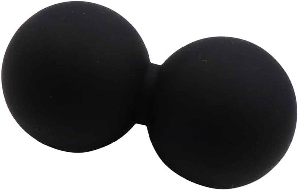 Massagebal Dubbel - Spierroller Fascia - Herstel Spieren - Gerichte Massage - 65mm - Zwart