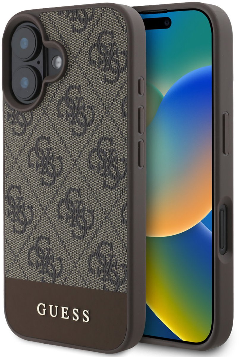 Guess telefoonhoesje voor iPhone 16 Pro Max - iPhone 16 - MagSafe geschikt - Bruin