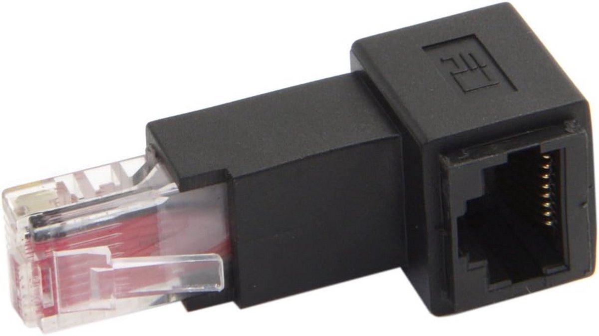 90 Graden Ethernet Kabel Verlengstuk RJ45 Cat 6 Cat 5e Adapter Hoekstuk