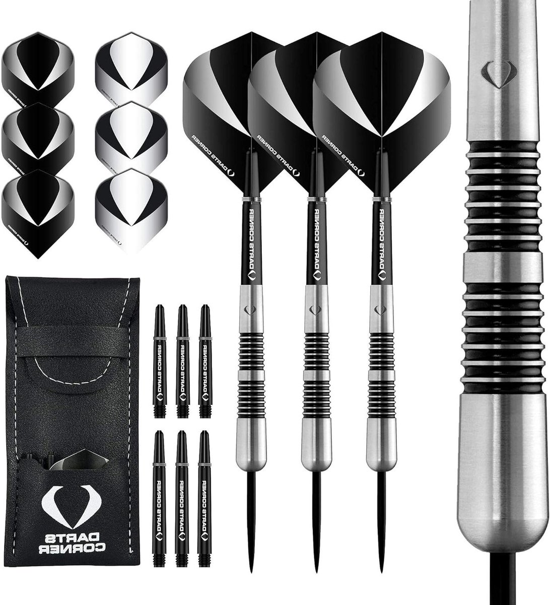 Stalen Tip Darts - Dartpijlen Set - Precisie Werpen - 80% Tungsten Vaten - 30 gram - Zwart