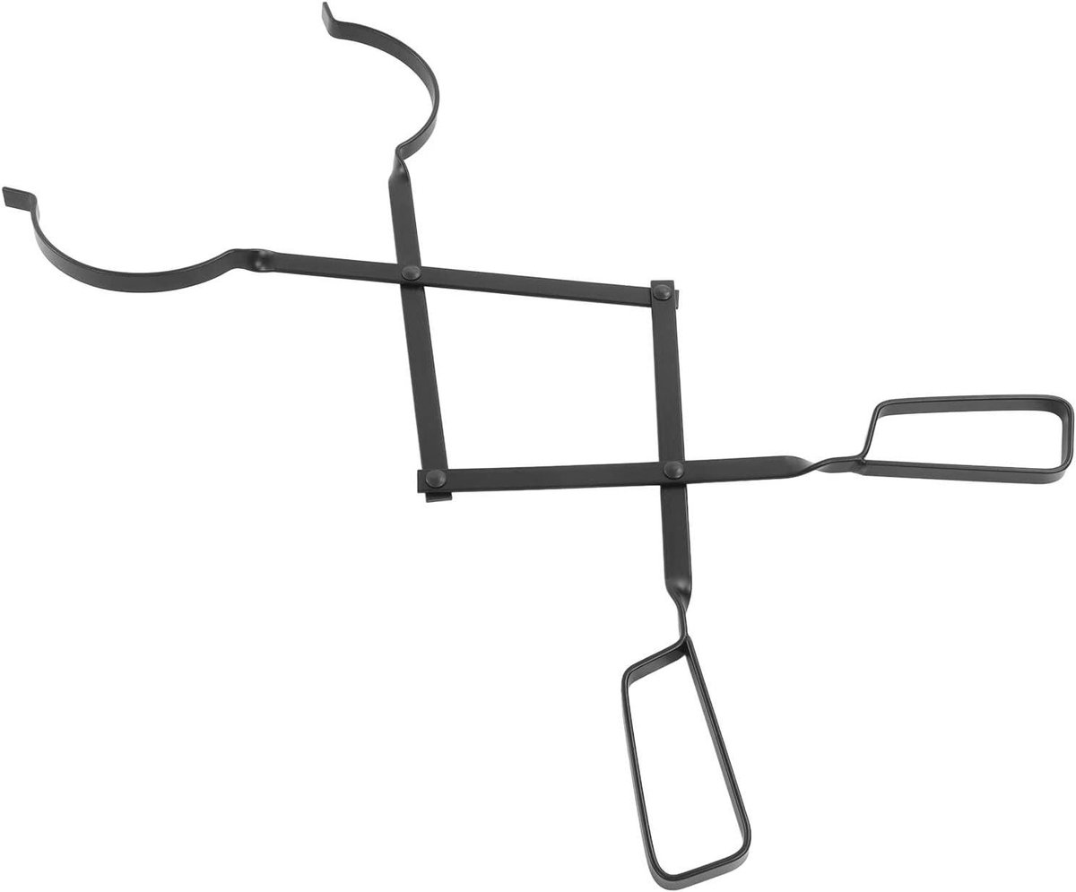 Haardtang - Houtgrijper Tang - Haardhout Verplaatsen - Vergrote Klem - 26 inch - Zwart