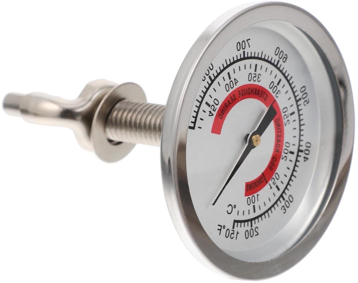 Oven Temperatuurmeter - Grill Thermometer - Barbecue Koken - Duidelijke Wijzerplaat - 8.5 cm - Zilver
