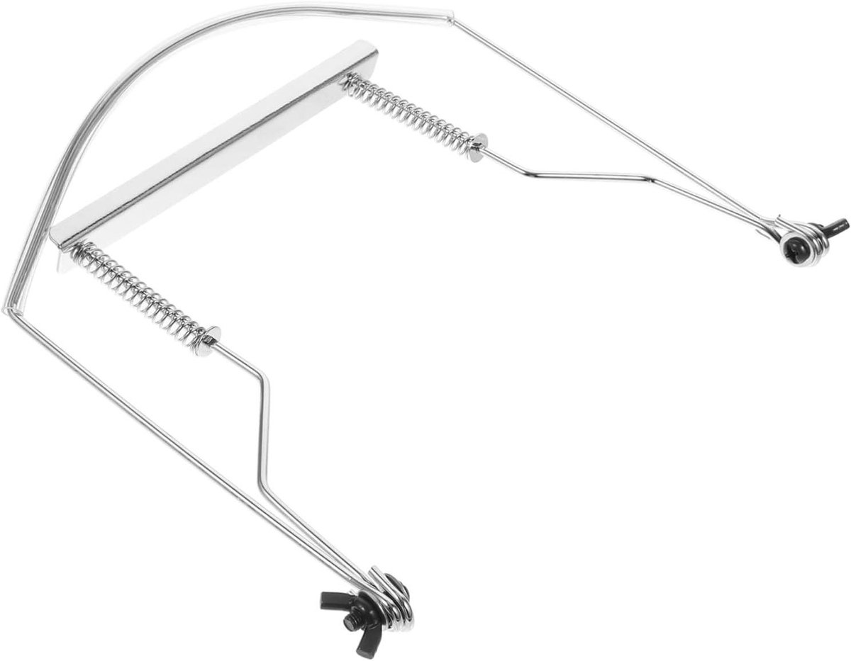 Mondharmonica Houder - Nekrek Harmonica - Handsfree Spelen - Verstelbaar RVS - 19x20 cm - Zilver