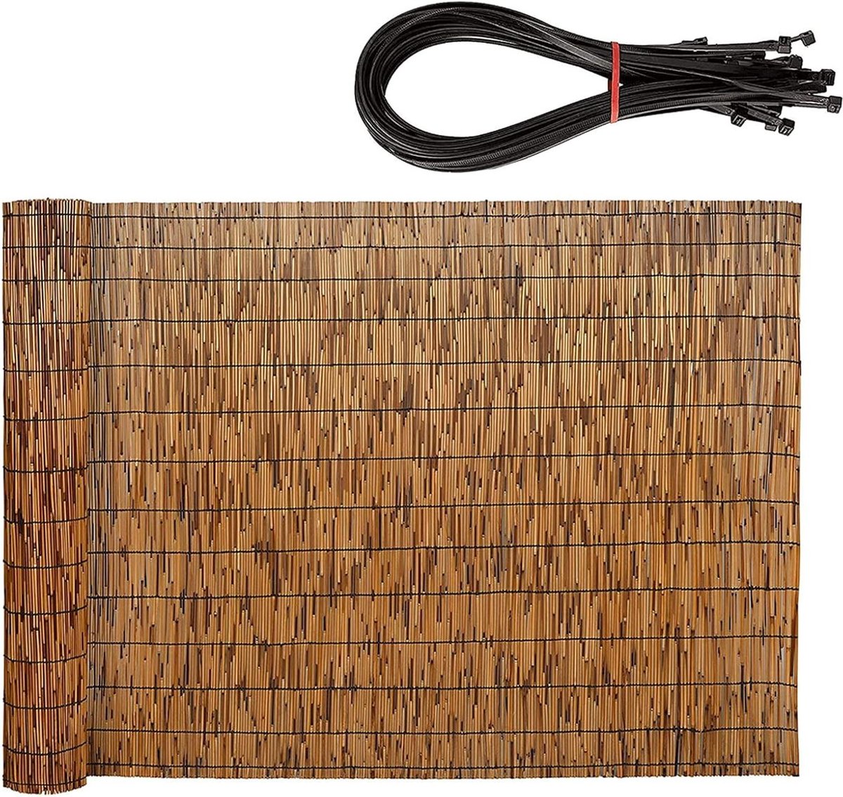 Bamboe omheining - Rol schutting - Terras afschermen - Natuurlijk materiaal - 14 x 10 m - Natuurlijk