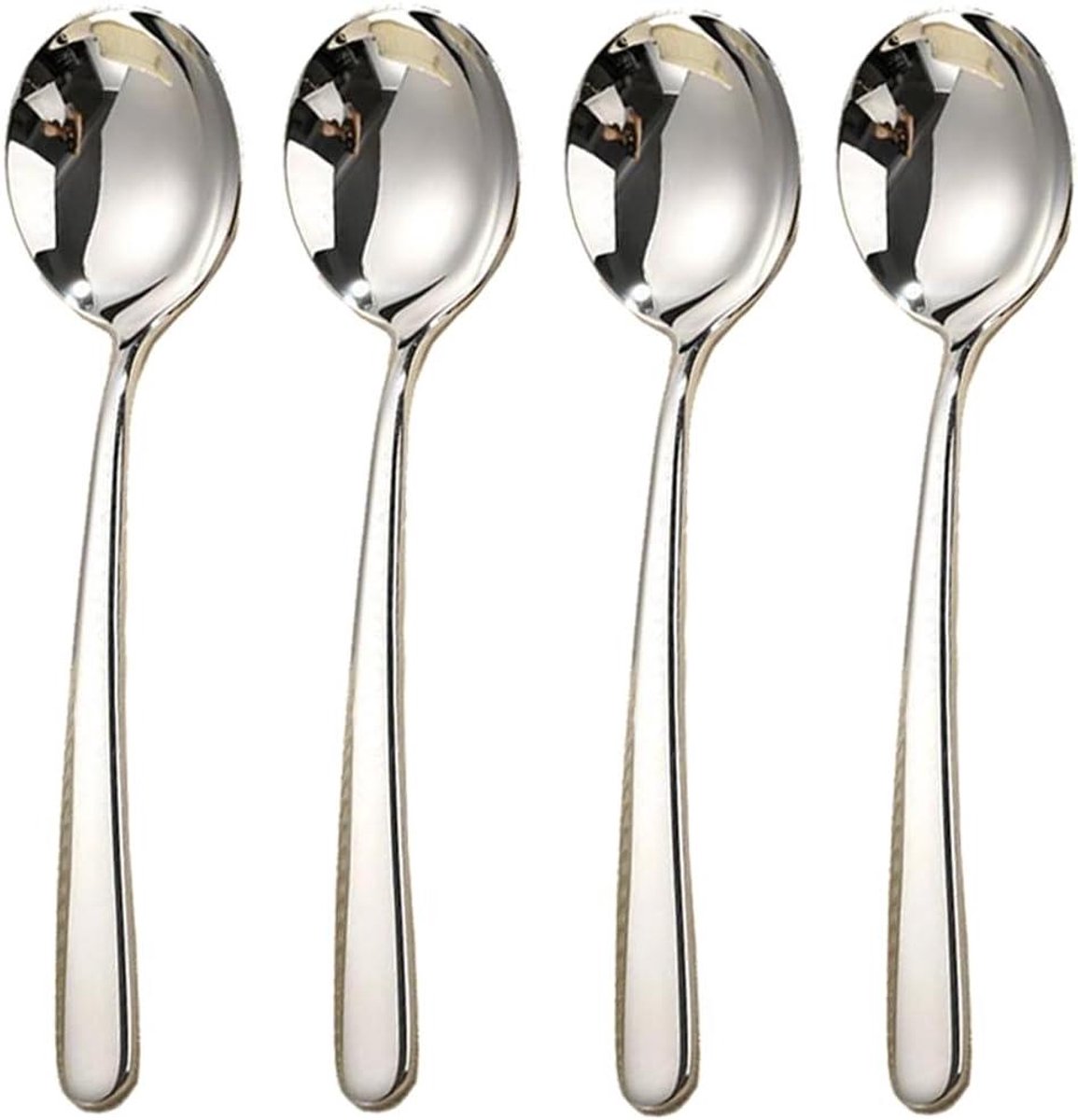 Grote Soeplepels - Eetlepels Set - Tafel Dekken - 18/8 Roestvrij Staal - 4 Stuks - Zilver